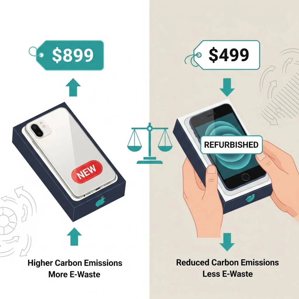 Refurbished mobile phone vs. new